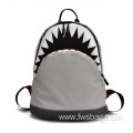 Fashion Toddler Kindergarten Black Cartoon Kids Backpack With 3D Shark Animal Print